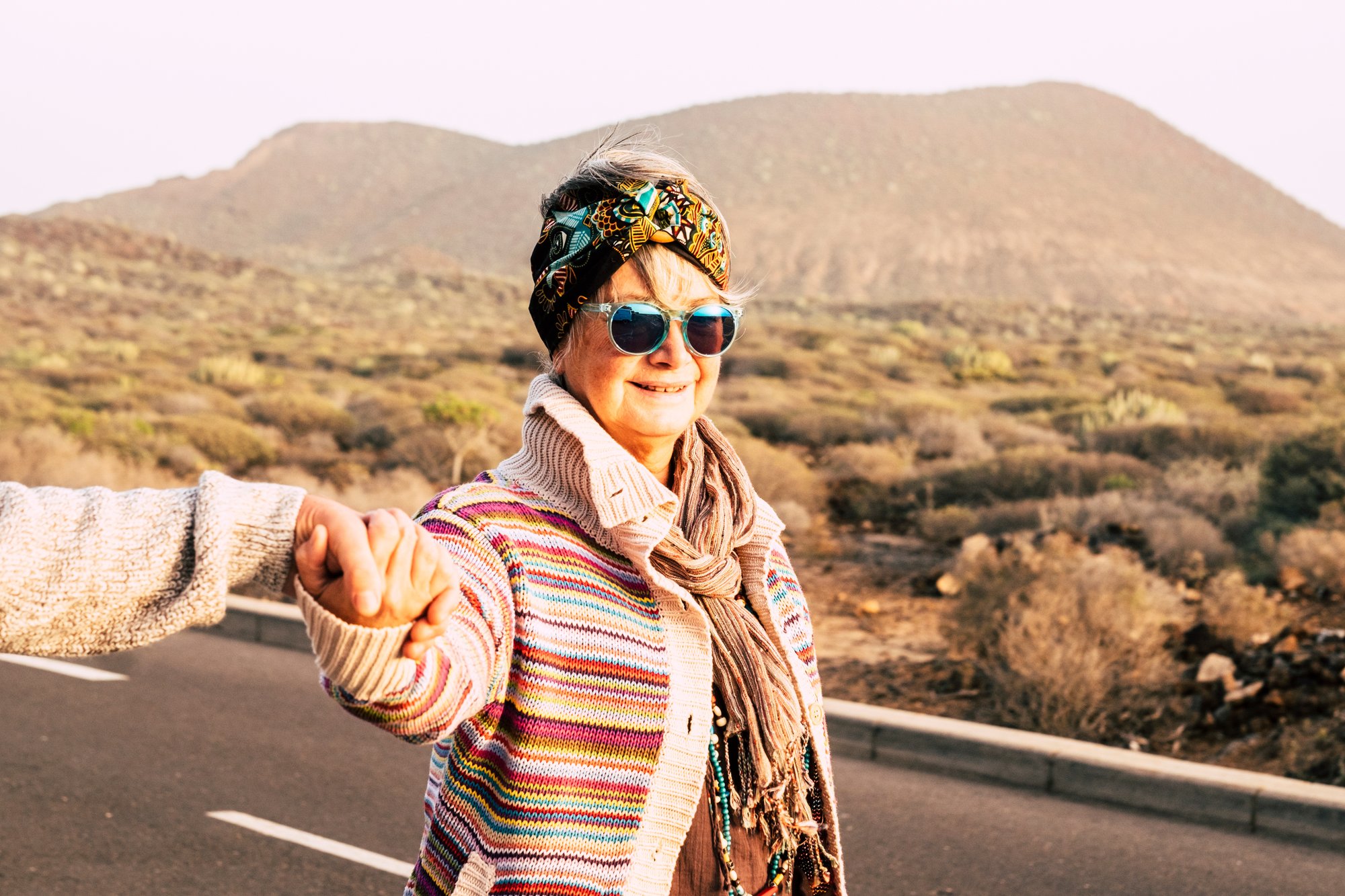 Hand holding Desert  Hand holding Desert