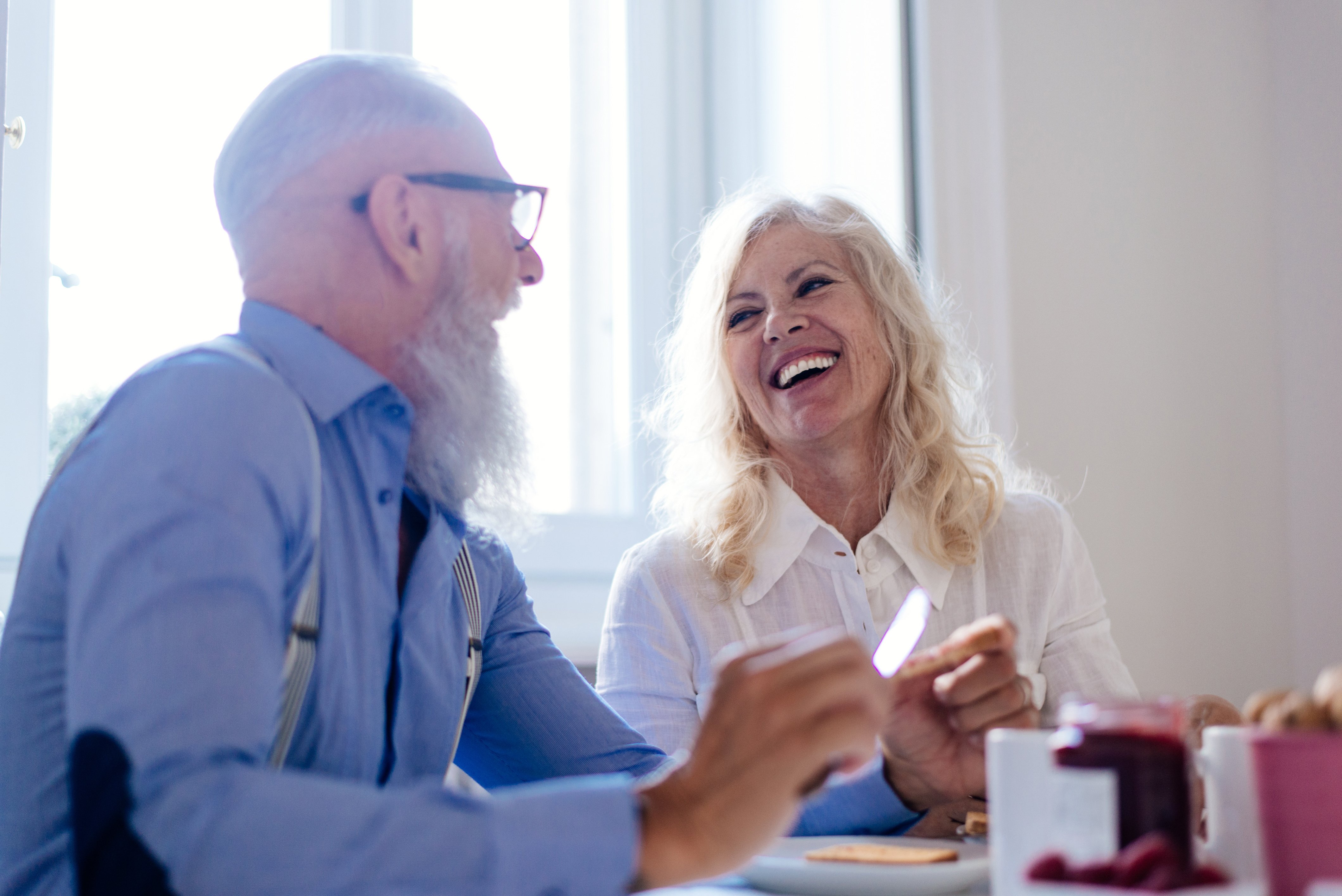 Couple at table